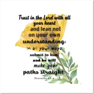 Proverbs 3:5-6  Version Bible Verse , Famous Bible Verses. Posters and Art